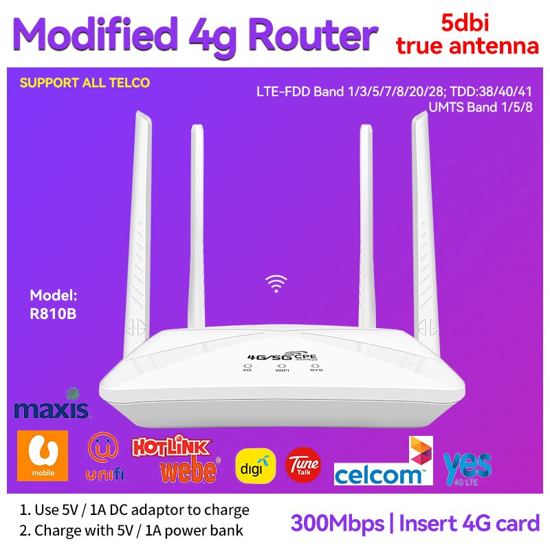   ǳ  LTE , SIM ī, WiFi ׳, 5dBi, 300Mbps, 4G CPE
